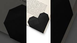 Make this coolest Black Paper Heart bookmark in no time | No glue No tape