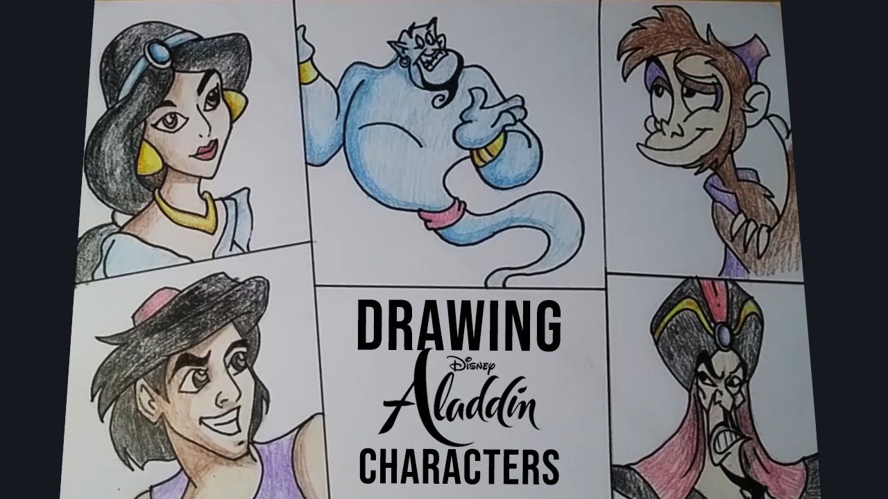 Aladdin Character. Draw Disney's Aladdin | Character Drawing - YouTube