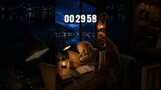 30 Minute Rainy Night Study ☔ Cozy Lakeview Lofi Timer