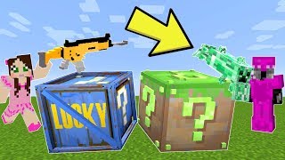 Minecraft: FORTNITE VS MINECRAFT LUCKY BLOCK CHALLENGE!  Modded MiniGame