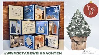 Weihnachtskarte  DIY / Flip  Book Karte  / Heilige Nacht/ Nacht voller Sterne / Stampin' Up!