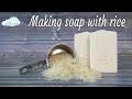 How to make cold process soap with Rice. Patreon requested soap. Rice milk soap. Lather test