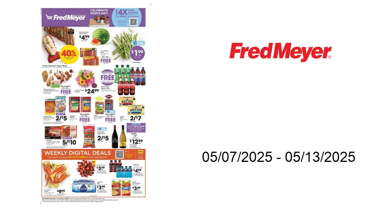 Fred Meyer Weekly Ad - 05/07/2025 - 05/13/2025 - YouTube