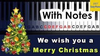 We Wish you a Merry Christmas Piano Tutorial / easy piano christmas songs