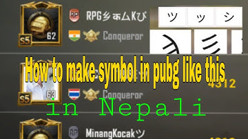 How to add different symboles and fonts in pubg mobile / NEW/ in Nepali