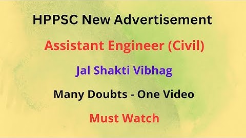 HPPSC AE (Civil) Advertisement 2023 || Many Doubts Cleared || JSV