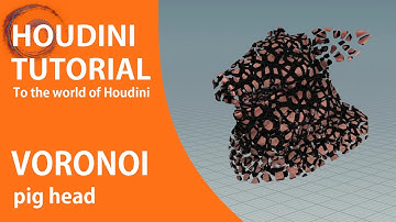 [Houdini tutorial] Voronoi Broken Pig head / 보로노이 튜토리얼 (Easy to follow)