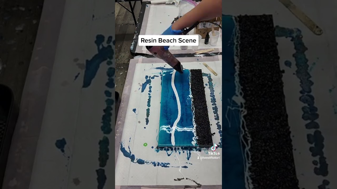 Resin Beach Scene