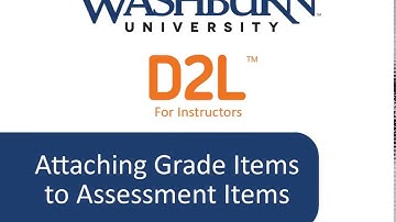 Desire2Learn Brightspace for Instructors: Attaching Grade Items to Assessment Items