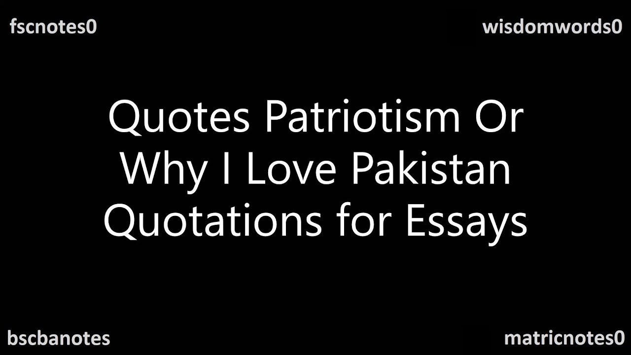 english essay why i love pakistan with quotations