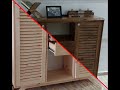 Travail du bois  meuble chaussure en bois avec chaise  1re partie