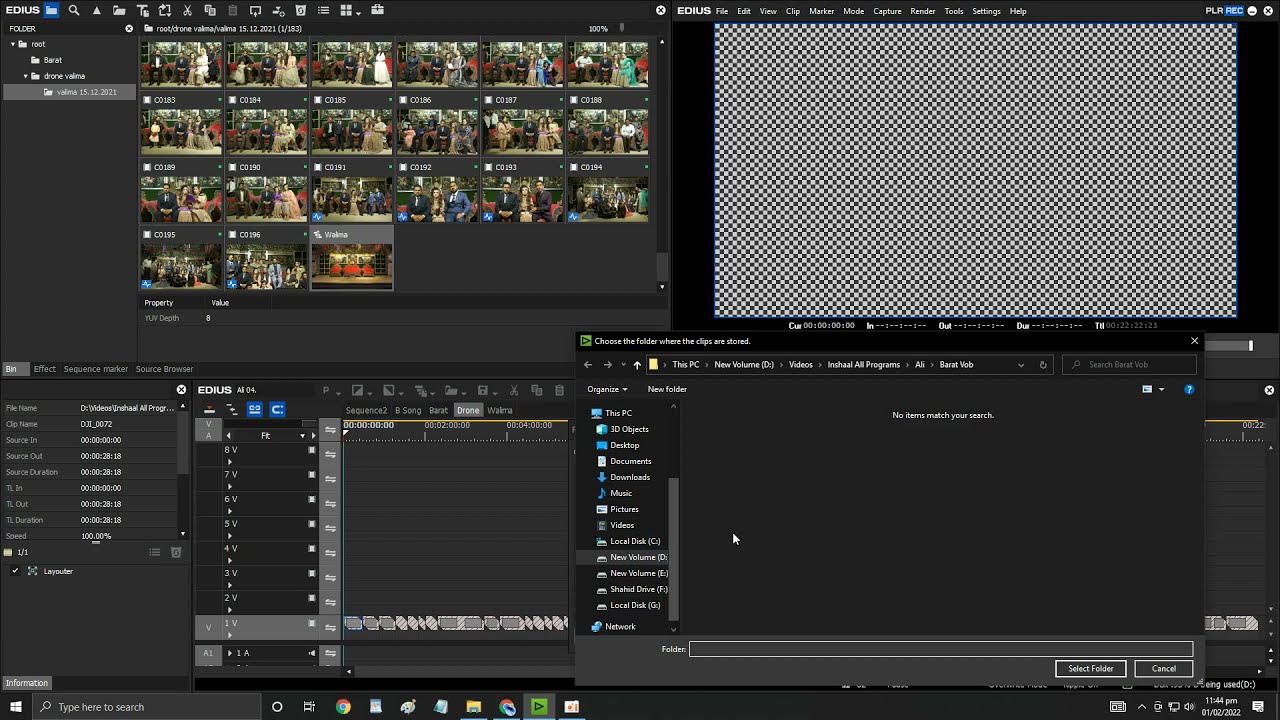 Edius How To Make Offline All Videos And Replace Project Folder