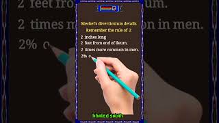 Mnemonic for Meckel's diverticulum details