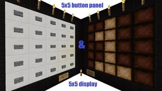Minecraft - 5x5 pixel display with 5x5 button panel @trackmanie