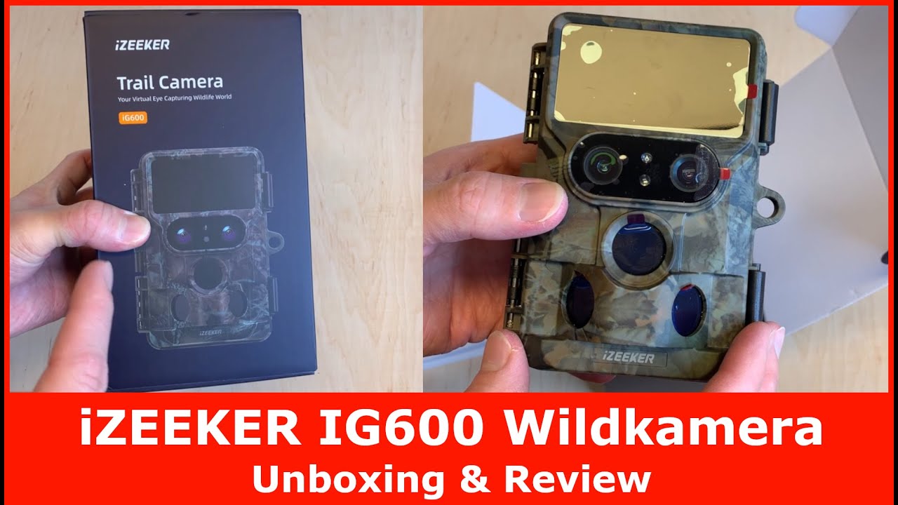 iZEEKER IG600 Wildkamera || Unboxing & Review (4K 30fps, WiFi & zwei Objektive)