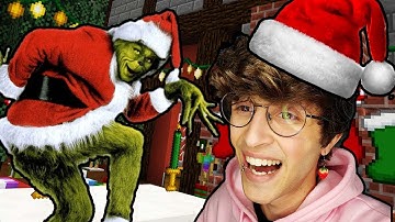 THE GRINCH IS MY DAD?! | Christmas Grinchmas Adventure Map Part 1 | Modded Minecraft Let