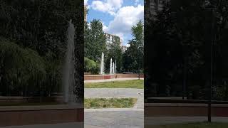 фонтаны Украинский бульвар Москва/fountains Ukrainian Boulevard Moscow June 2023 #shorts #fountain