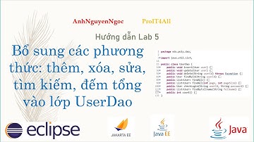 L5.p2: Bổ sung các phương thức CRUD: thêm, xóa, sửa, tìm kiếm và đếm tổng cho lớp UserDAO