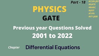 GATE Previous Year Solved Papers Physics 2001 to 2022 | Differential Equations