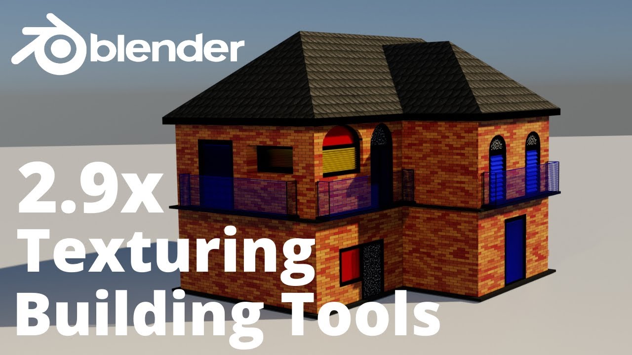 How to Texture House Using Building Tools Addon In Blender Tutorial