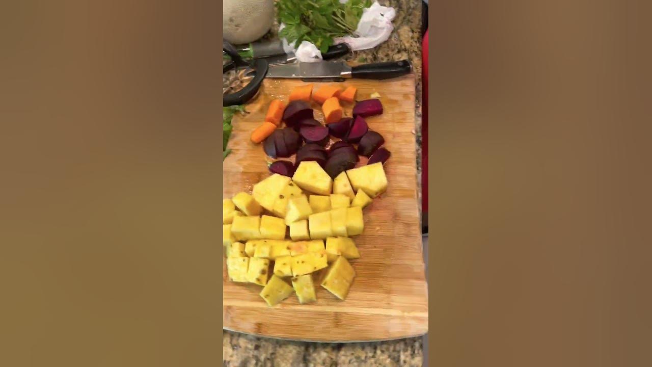 Juicing our fruits and vegetables together. YouTube