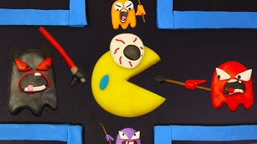 If the Ghosts were smart in Pac-Man | Pacman stop motion