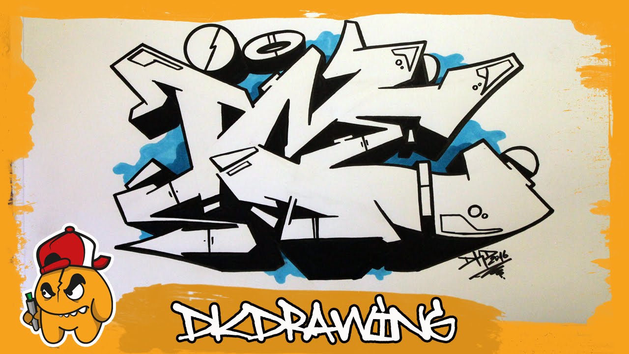 Graffiti Wildstyle Tutorial - How to draw graffiti letters ICE - YouTube