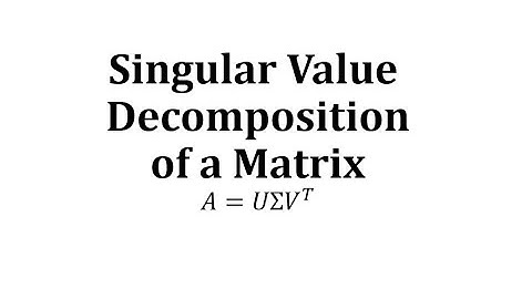 (New Version Available) Determine the Singular Value Decomposition of a Matrix