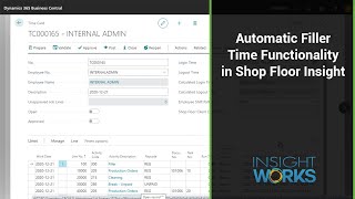 Automatic Filler Time Functionality