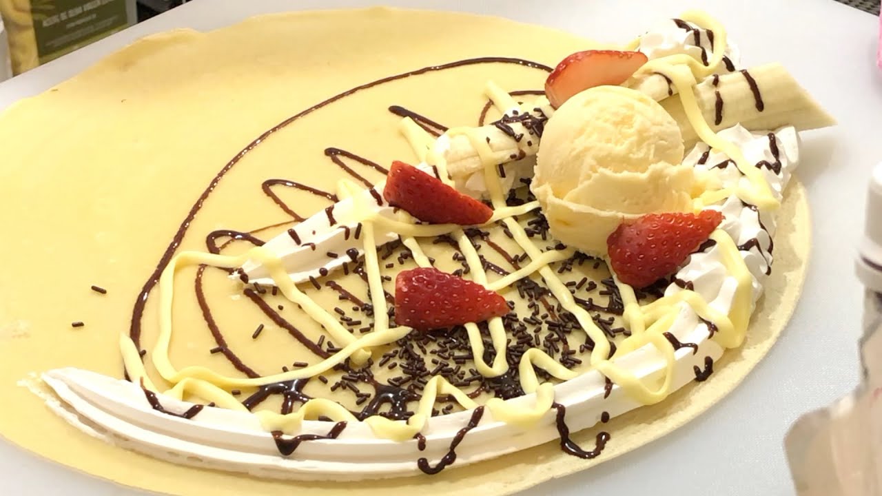 【コスパ最強】赤字覚悟のまるでパフェみたいな特大クレープ！