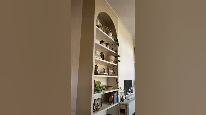 Decorating our arched bookshelves #renovation