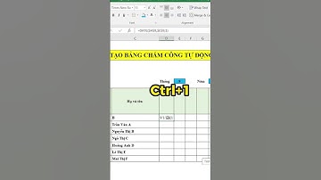 Tạo bảng chấm công xin xò