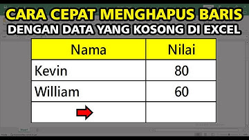 Cara Cepat Menghapus Baris dengan Data Yang Kosong di Excel