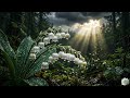 Deep Forest Rain 🌙 Flawless Classical Piano &amp; White Flowers for Deep Sleep • 1.5 Hours