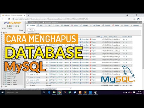 Cara Menghapus Database MySQL di PHPMyAdmin