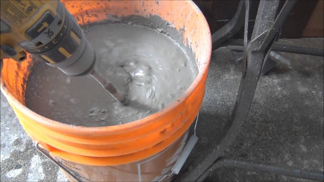 mixing self-leveling cement - YouTube