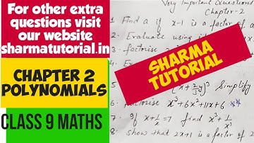 Extra questions for class 9 Maths chapter 2 with solution Important question class 9 Polynomials