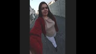 Girl Farts while walking outside in pajamas