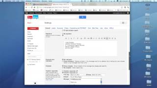 Creating a Vacation message in Google Mail