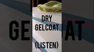 Wetsand gelcoat.. Wait, no. Buff your boat with Compound