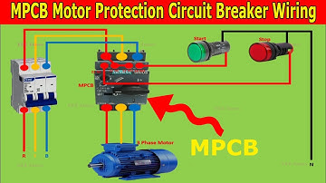 MPCB Motor Protection Circuit Breaker Wiring Connection Diagram | Three 3 phase motor protection