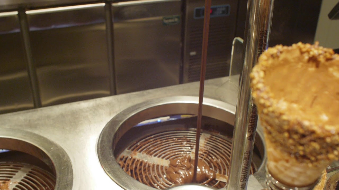 Rome wall of chocolate at Gelateria Venchi YouTube