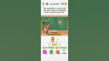 Braindom Level 115 The weather is very cold and the child is freezing let