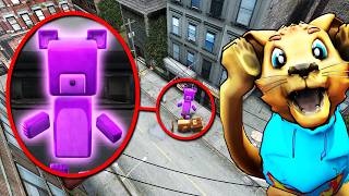 Drone Catches PURPLE SUPER BEAR from SUPER BEAR ADVENTURE in the city... (Gmod Sandbox)