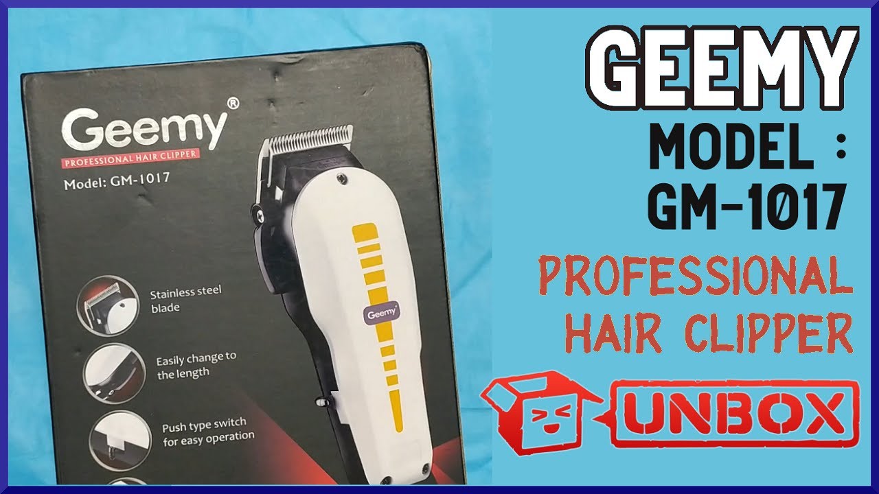 Unboxing Geemy Gm 1017 Professional Hair Clipper Youtube