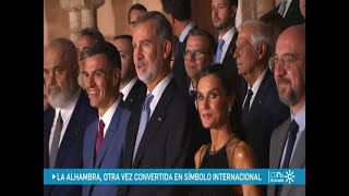 Los reyes reciben en La Alhambra a los líderes políticos asistentes a la Cumbre Europea de Granada.