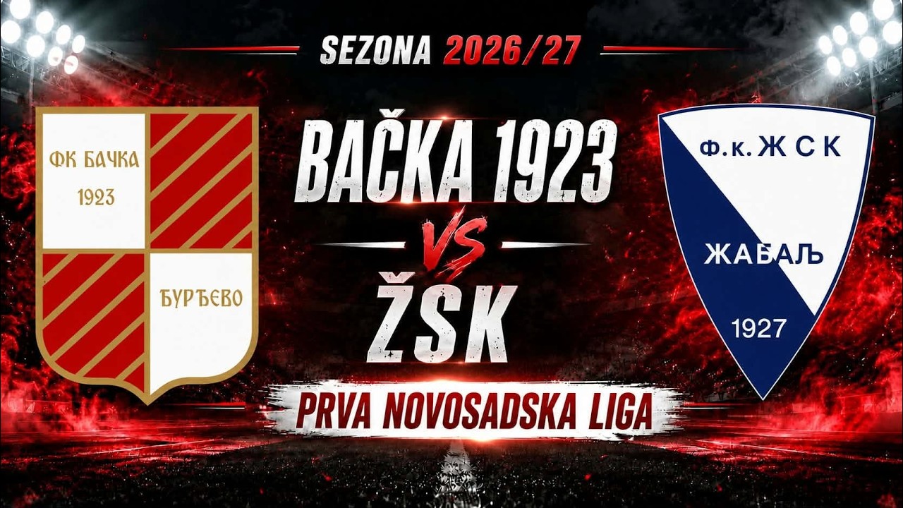 FK Bačka 1923 (Đurđevo) - ŽSK (Žabalj) UŽIVO (29.08.2026)