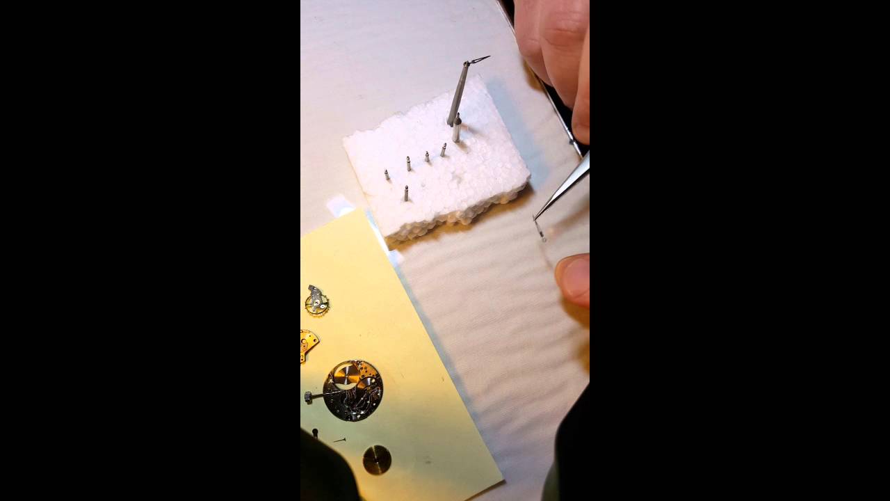 1963 Bulova Automatic re-luming the hands part 2-3