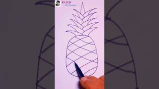 How to draw pineapple fruit easy drawing for beginners #shorts Pineapple Fruits Drawing Shortsvideo Ytshorts Raazarts Pineappledrawing