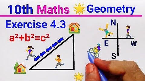 TN Samacheer 10th Geometry | Exercise 4.3 | Using Pythagoras theorem|Mathsclasski